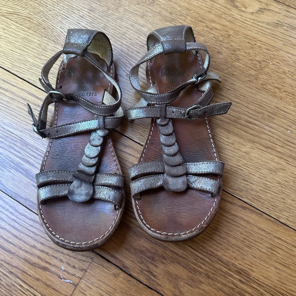 Aster kids size 31 european metallic sandals good condition- size 13 US